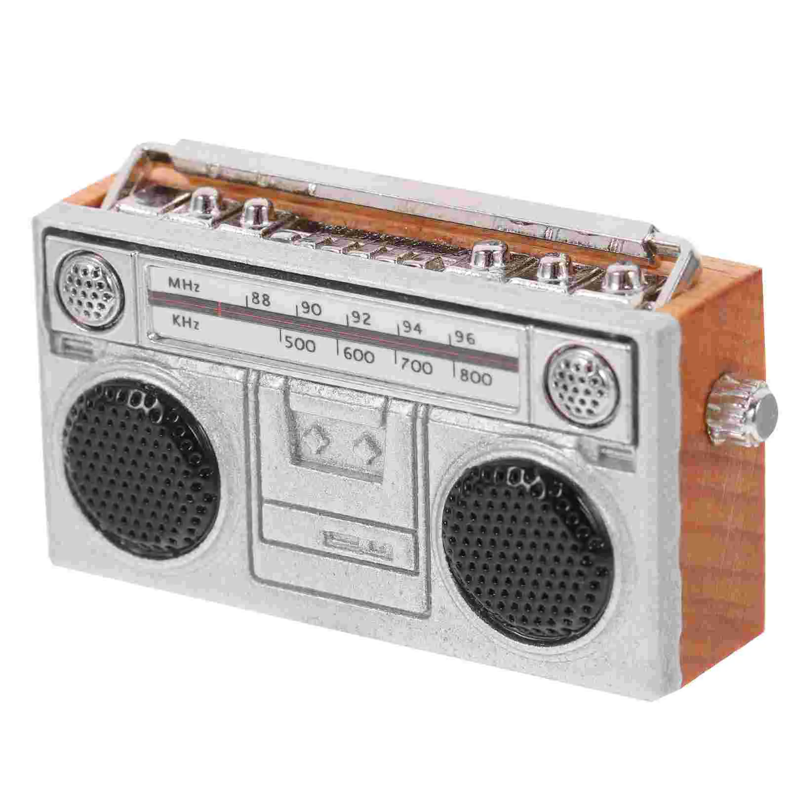 

Miniature Doll House Retro Home Appliances Mini Simulated Retro Radio Model Vintage Small Radio Photography Prop Dollhouse