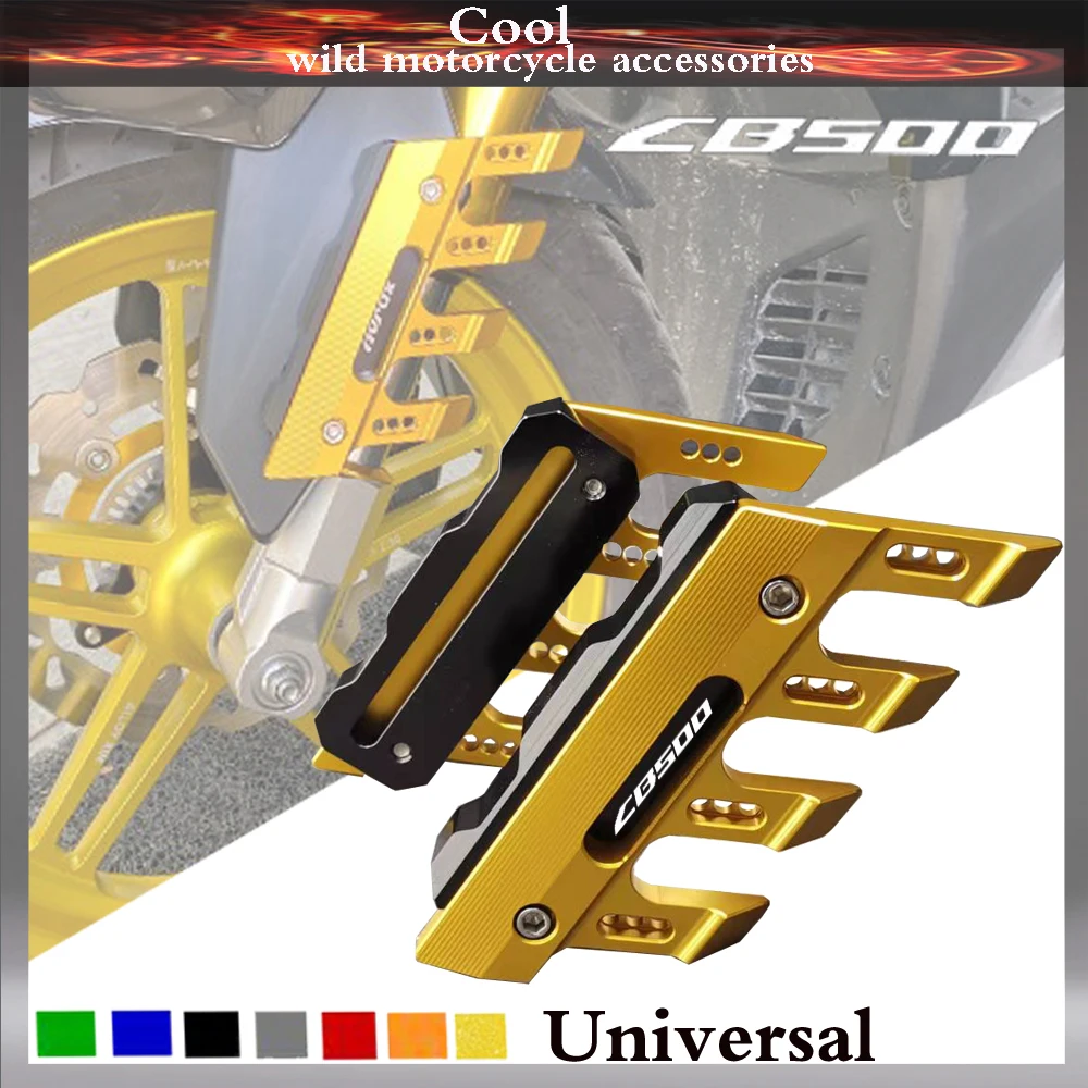 

With Logo For HONDA CB500X CB500F CB500 Motorcycle CNC Accessories Mudguard Side Protection Block Front Fender Anti-Fall Slider