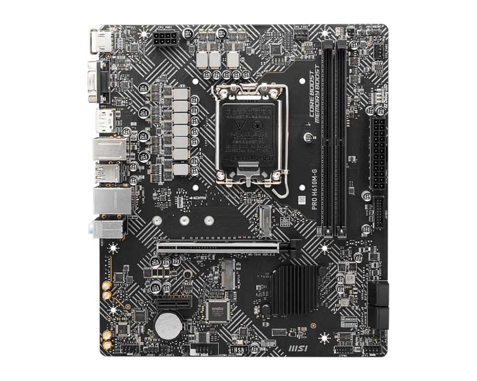 MSI PRO H610M-G Motherboard INTEL H610 LGA 1700 DDR5 96GB M.2