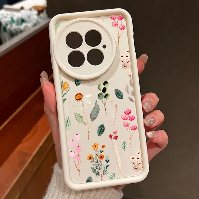 Luxury Floral Print Shockproof Silicone Phone Case with Bumper Protection