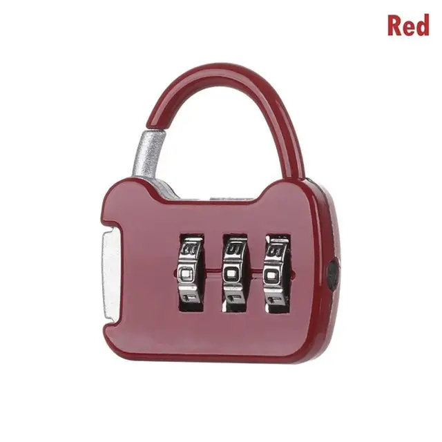 1pc Metal Luggage Combination Code Gym Travel Suitcase Padlock Security Tool 3 Digit Dial Password Lock 6