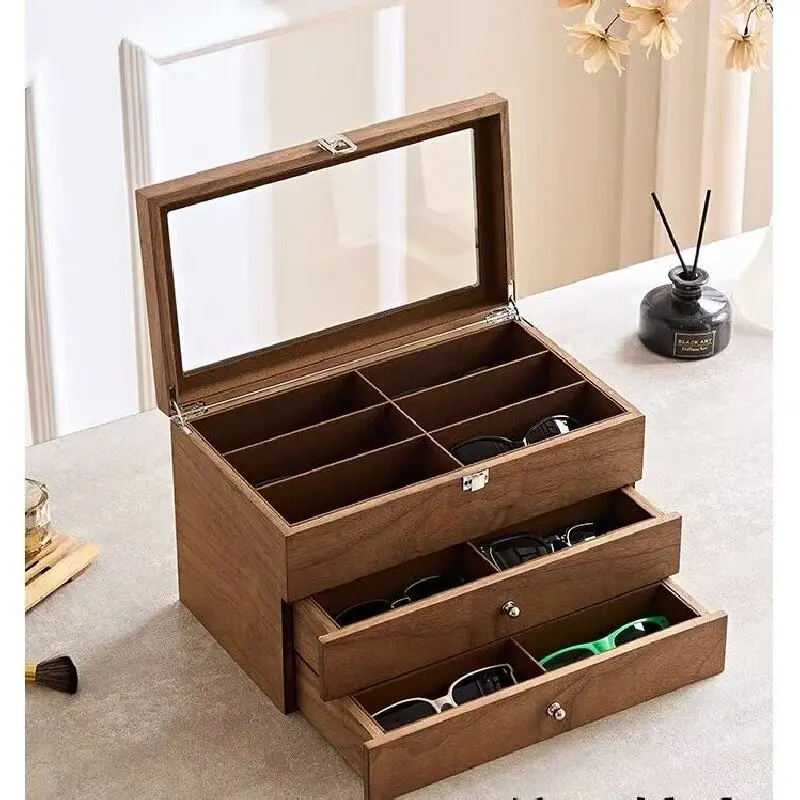 super-luxury-wooden-drawer-type-three-layer-18-pairs-of-glasses-glass-display-rack-storage-box-display-box-glasses-wholesale