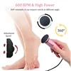 Electric Pedicure Tools Foot Care File Leg Heels Remove Dead Skin Callus Remover Feet Clean Care Machine & Replacement Sandpaper 2