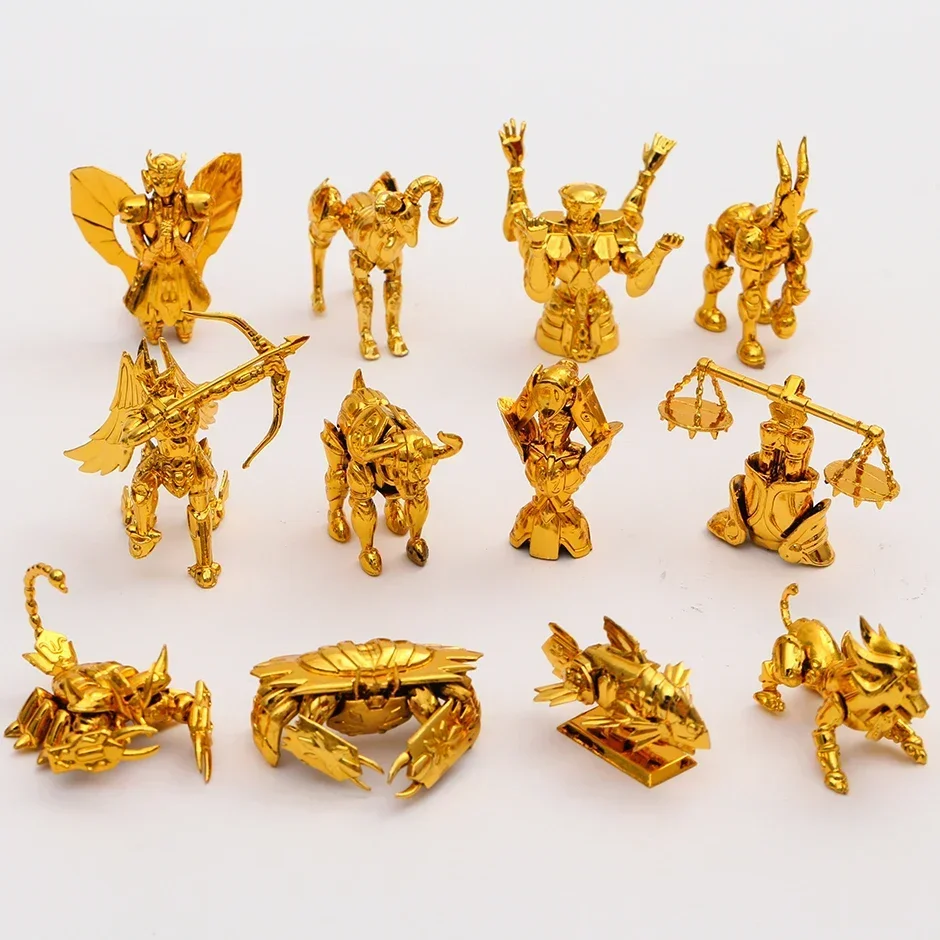 

Saint Seiya The Gold Zodiac Complete Set Figures Toys Cute PVC Model Dolls Bedroom Car Decoration Gifts