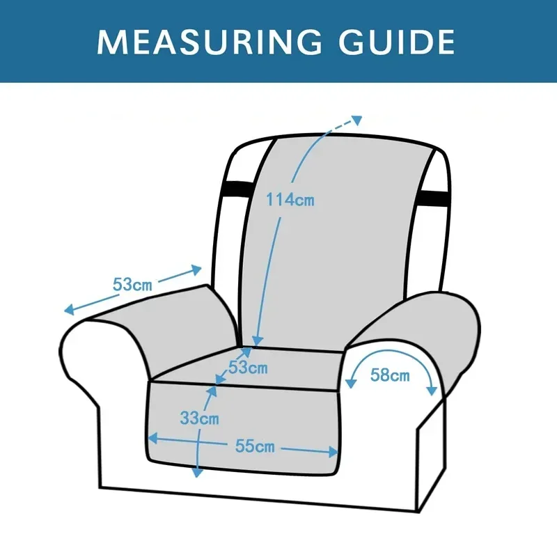 1 Seater Recliner Sofa Cover Quilted Anti-Slip Recliner Chair Mat Furniture Protector Couch Cover Pet Sofa Cushions Home Decor 2