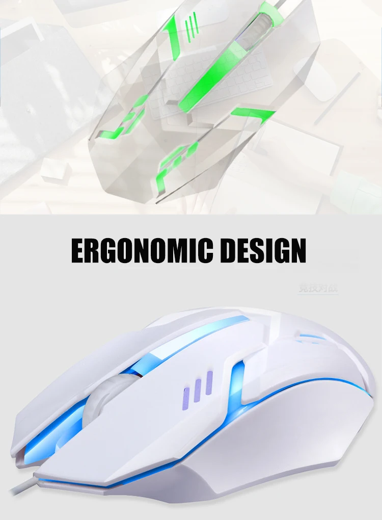 rato de jogos com fio backlit mechanica botão lateral brilho mouse macro portátil usb escritório em casa