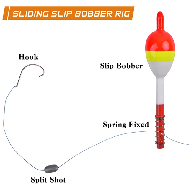 5Pcs Slip Bobbers Fishing Floats and Bobbers Wood Slip Bobbers for Crappie Fishing Spring Stick Float Bobbers for Fishing Tackle 3