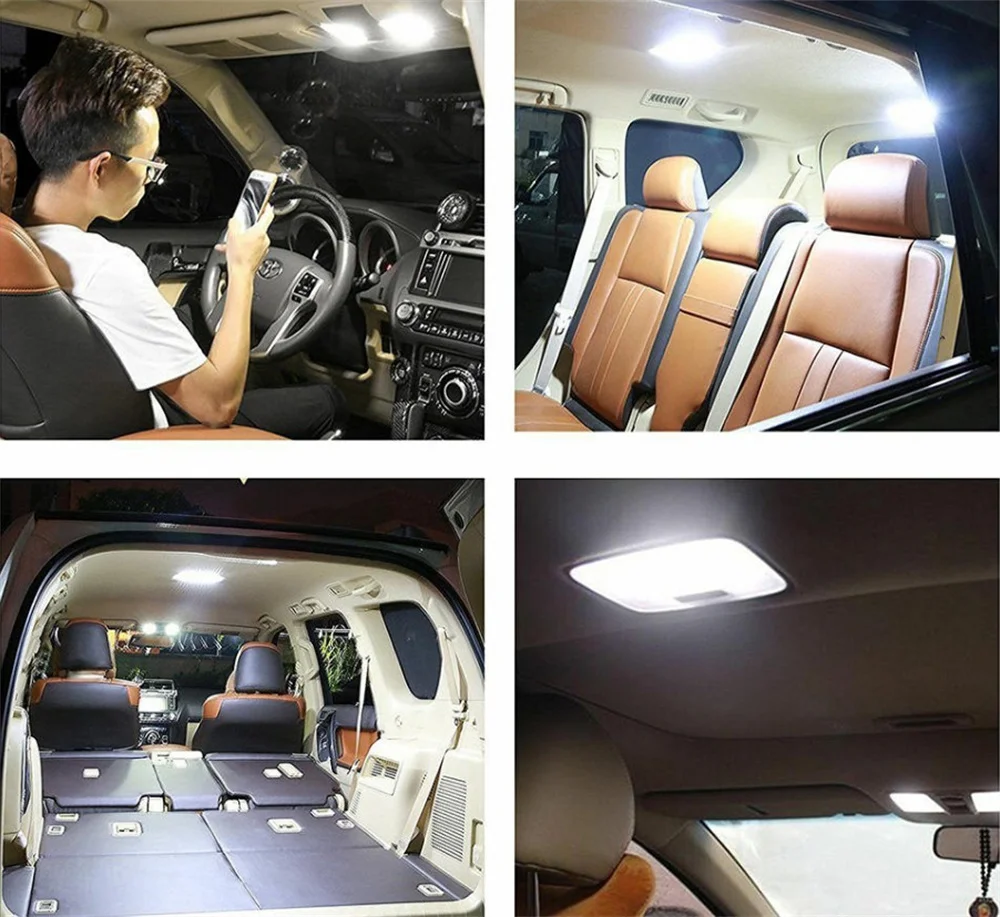 URAQT Auto Interieurverlichting, 2 Stuks 150mAh LED Met Aan/Uit USB Sensorlicht Aanraakschakelaar Oplaadbaar Voor RV Bus Caravan Boot Keuken Badkamer (6 LED