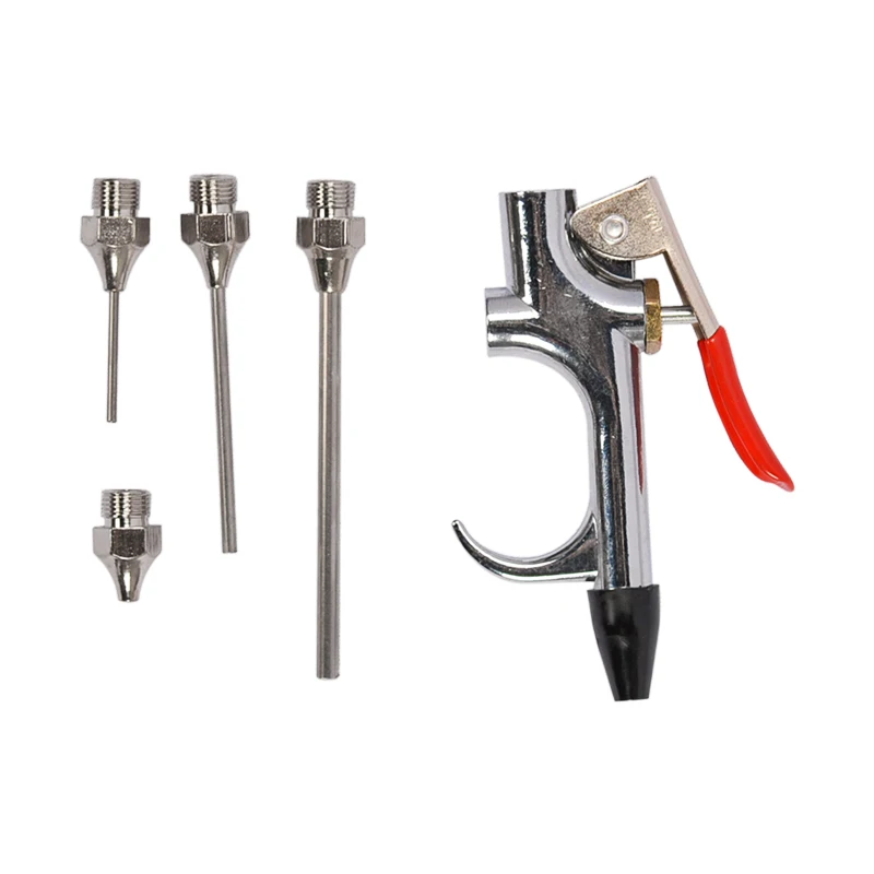 

5Pcs/set Air Compressor Blow Gun Metal Tool Air Inlet Kit Spray Blower Inflatable Nozzle Pneumatic Tool Dust Cleaning Tool Kit