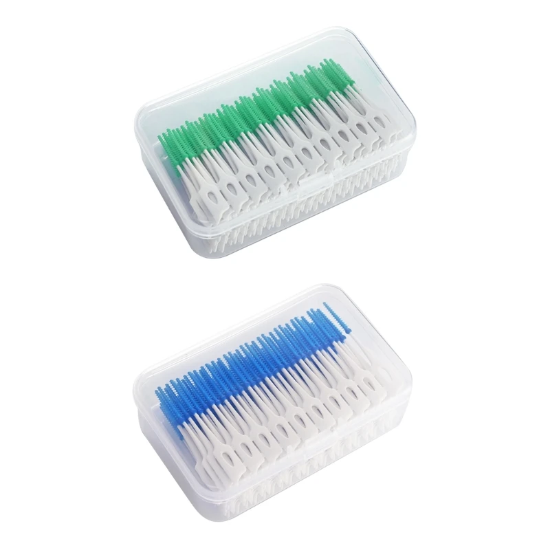 

160 Pieces Braces Dental Brush Flosser for Cleaner Silicone Brush Tooth Cleaning