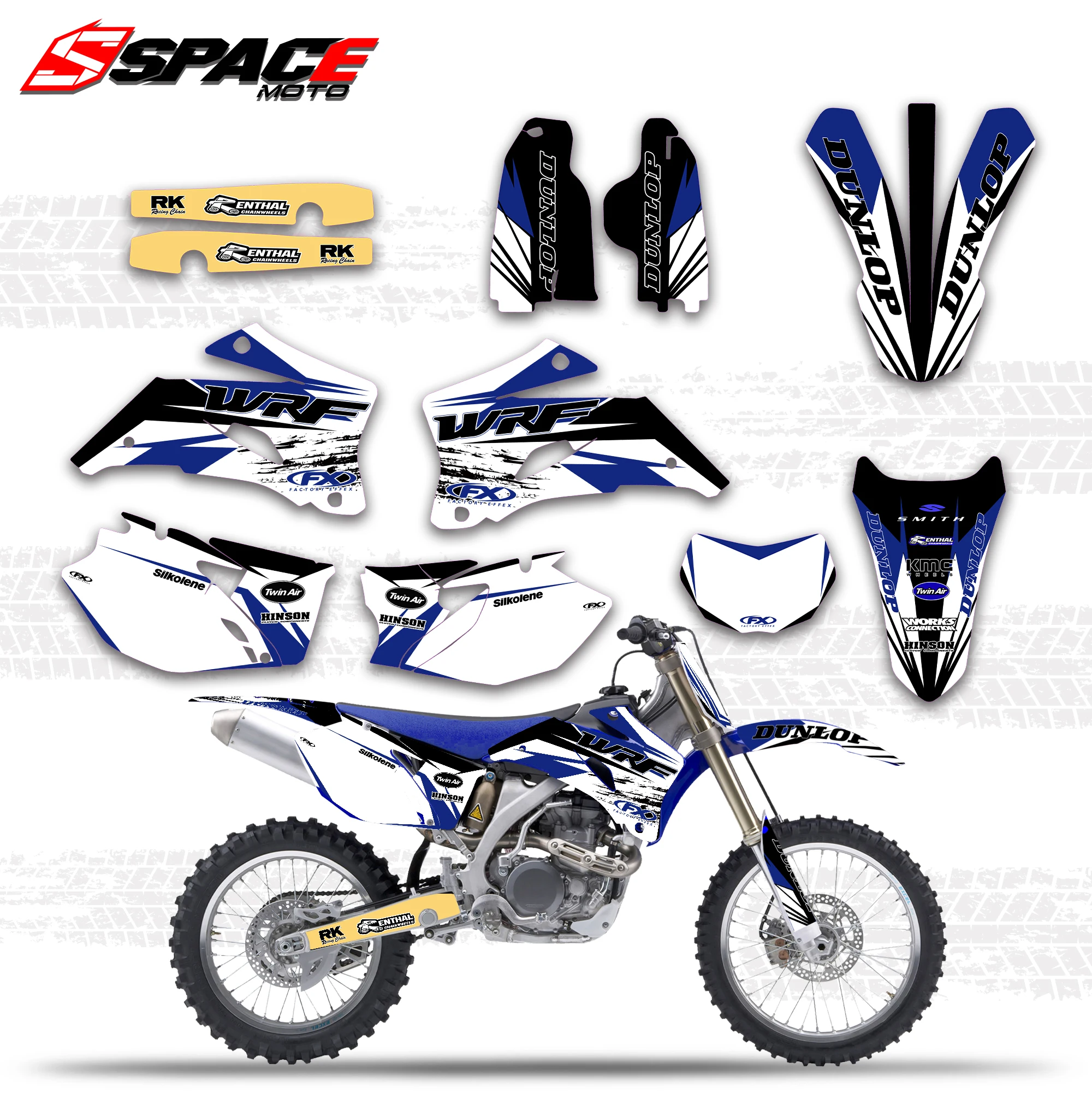 SPACEMOTOGRAPHICSBACKGROUNDSDECALSSTICKERSKitsForYamahaWR250F