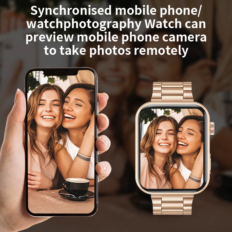 LIGE New 1.91" HD Camera Smart Watch Men 512MB Photo Video Shooting Watches Bluetooth Call Local Music Player Smartwatch Women