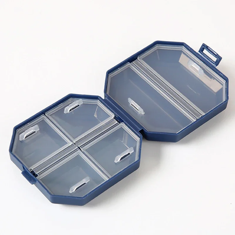 Portable Pill Box 6 Grids Tablet Organizer Case Dispenser