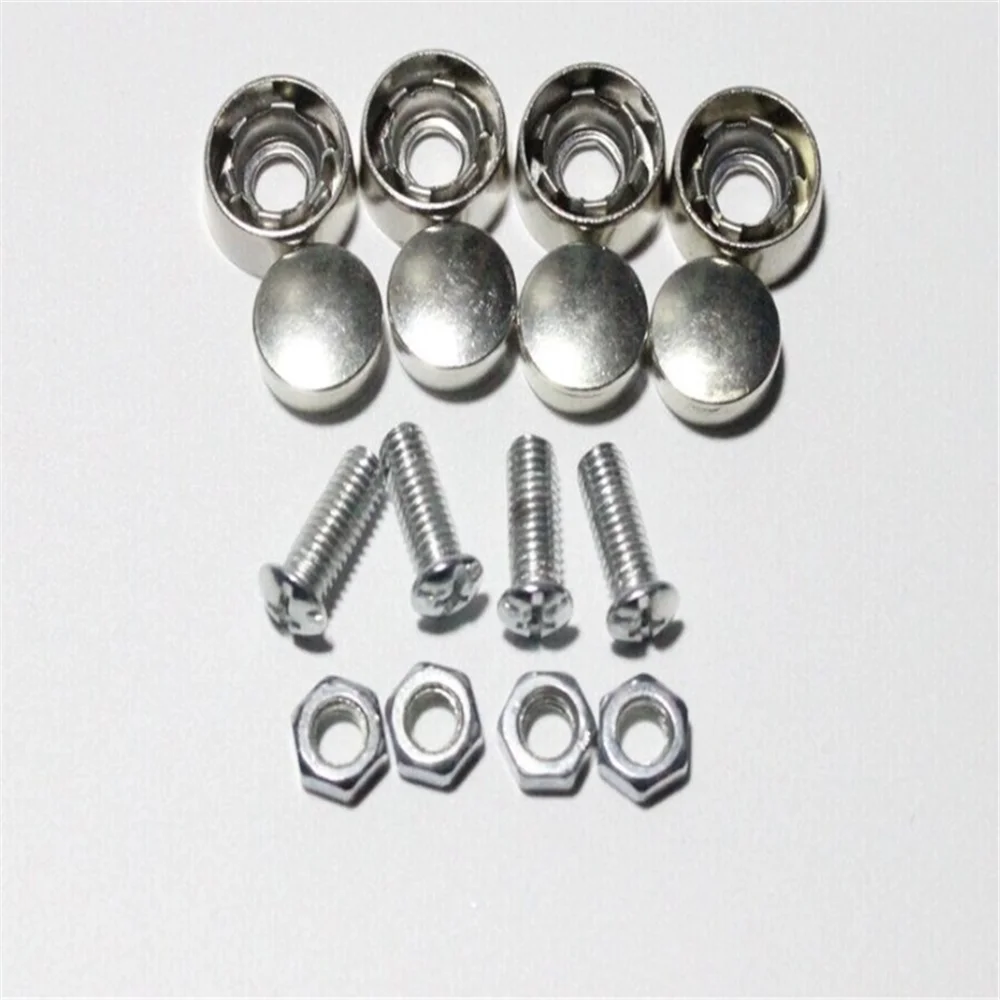 4 Black Stainless Steel License Plate Bolts – 1/4-20 Thread, Black Oxide Coated