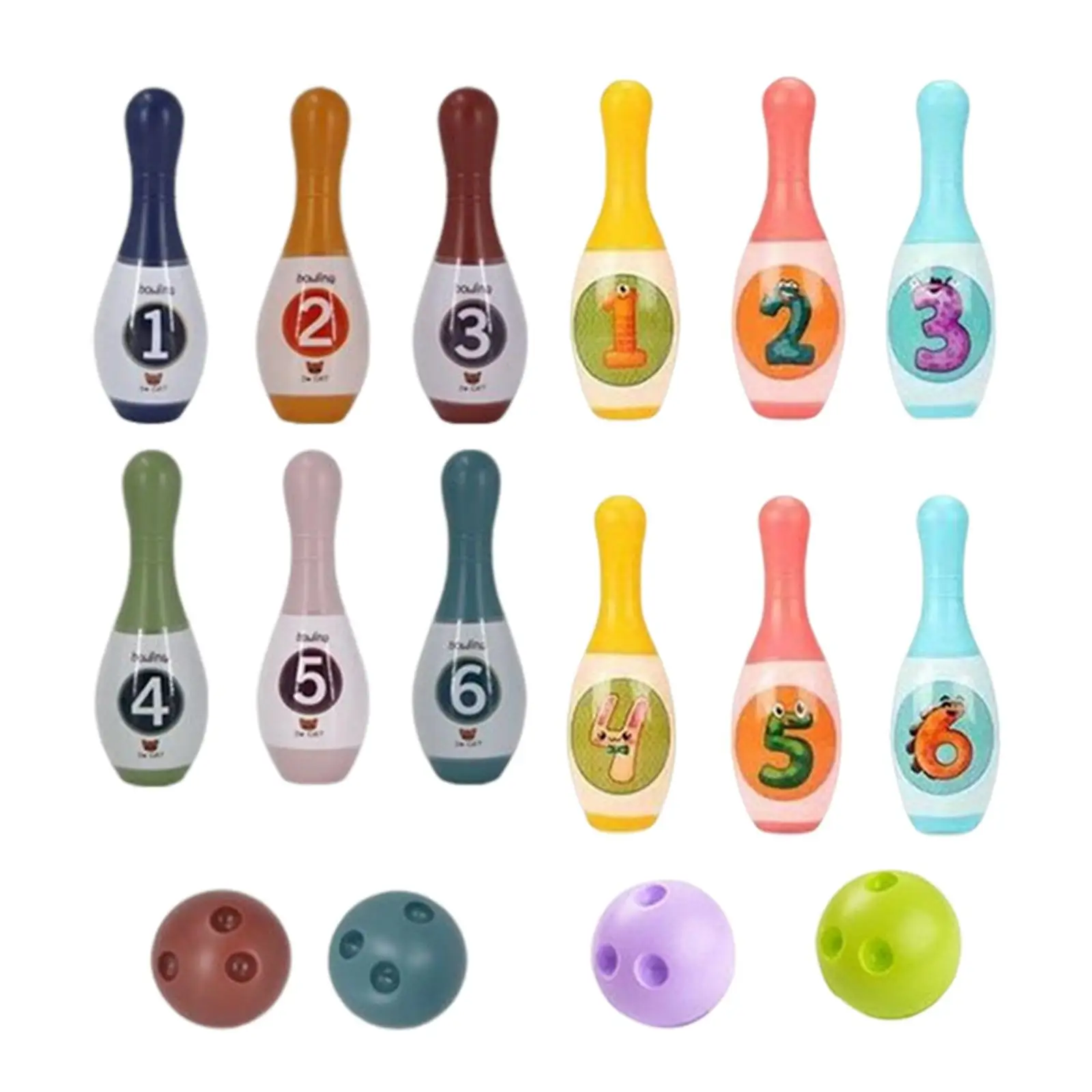 

ABS Plastic Kids Bowling Set Early Education for Lawn Yard Boys and Girls