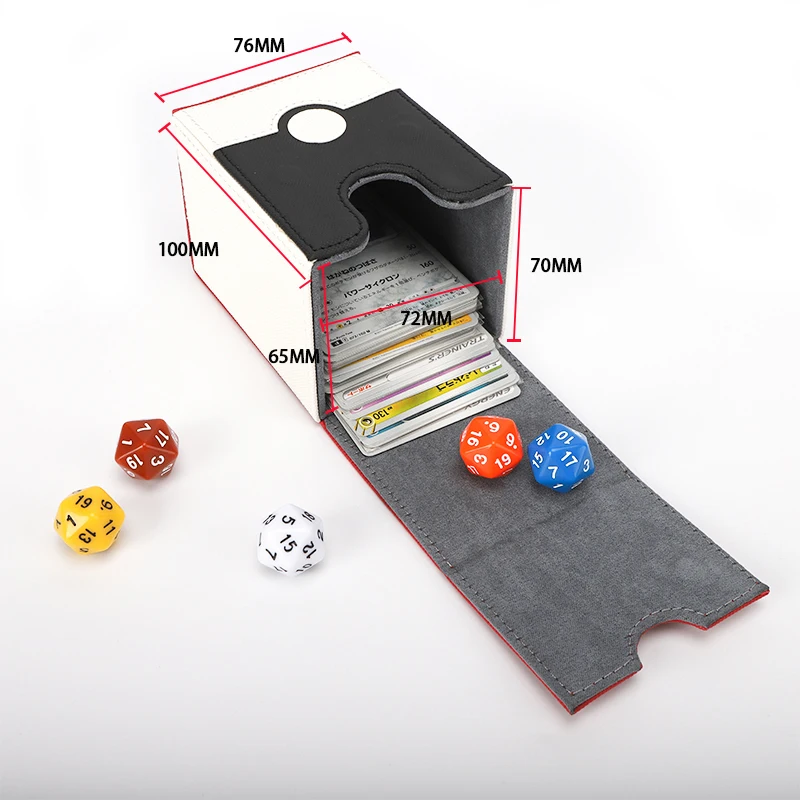 100+ Pu Poké Ball Card Deck Storage Box Ptcg Tcg Board Games Commander Mtg Card Carrying Organiser Case Trading Card Deck Box