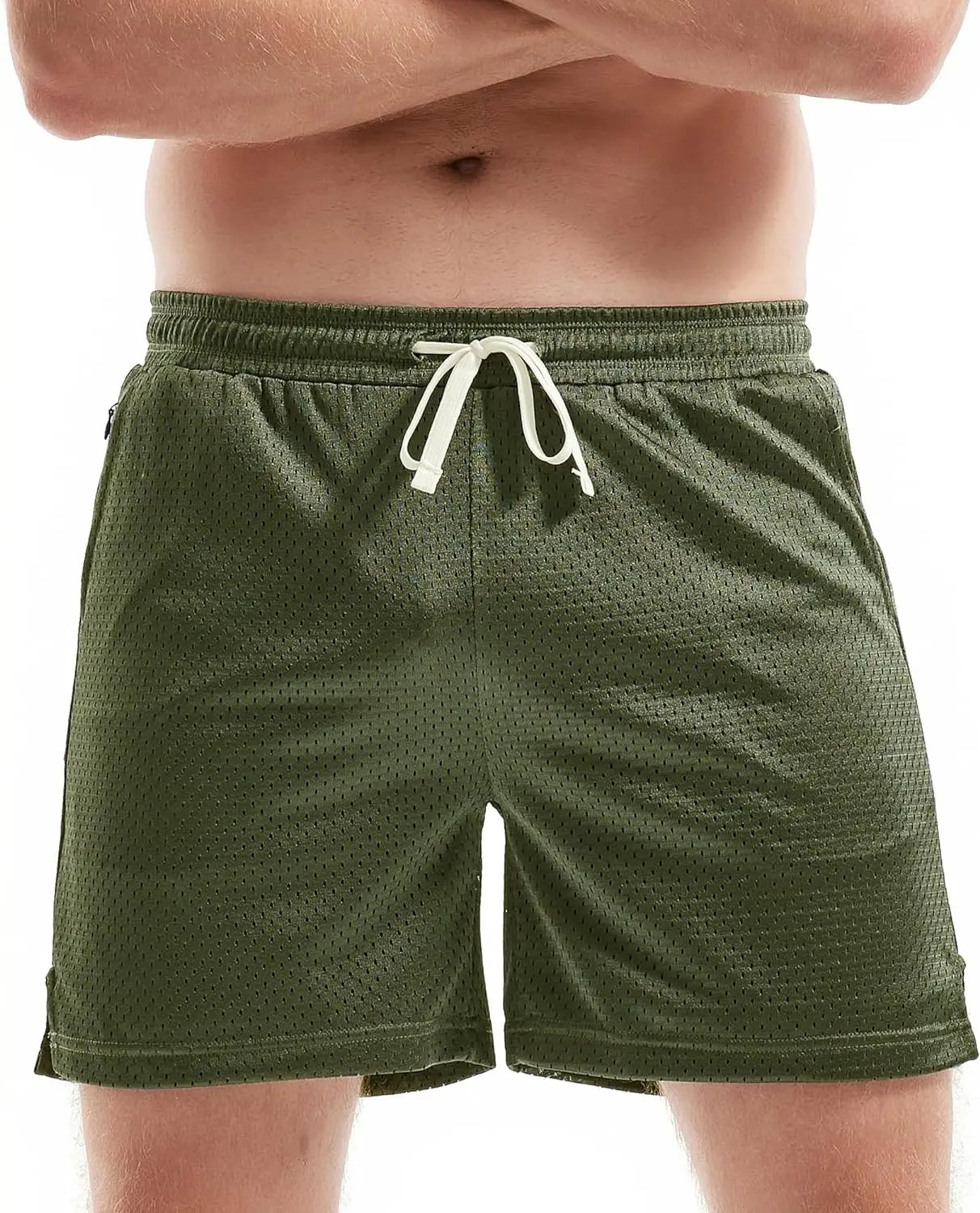 AIMPACT Mens Athletic Shorts Breathable Double Layer Fabric 6 Inch Basketball Sportswear Lounge Shorts