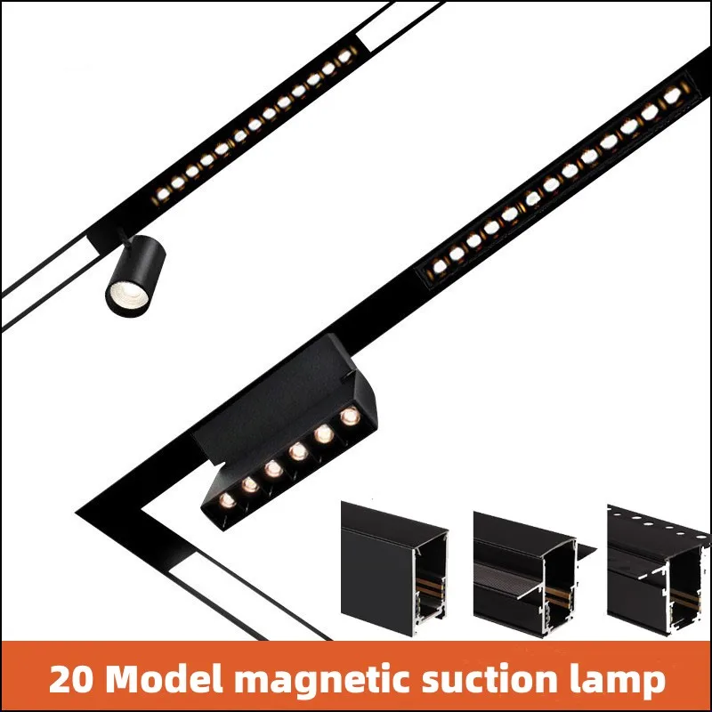 Magnetic Track LED Light Fixtures Flexible Ceiling Spotlight Rail Strip Magnet System For Indoor Modern Home Living Room Kitchen
