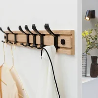 Creativity Adjustable Bamboo Coat Racks Wall Hanger Clothes Hook Living Bedroom Home Entrance Clothing Hat Stand Garment Rack 2