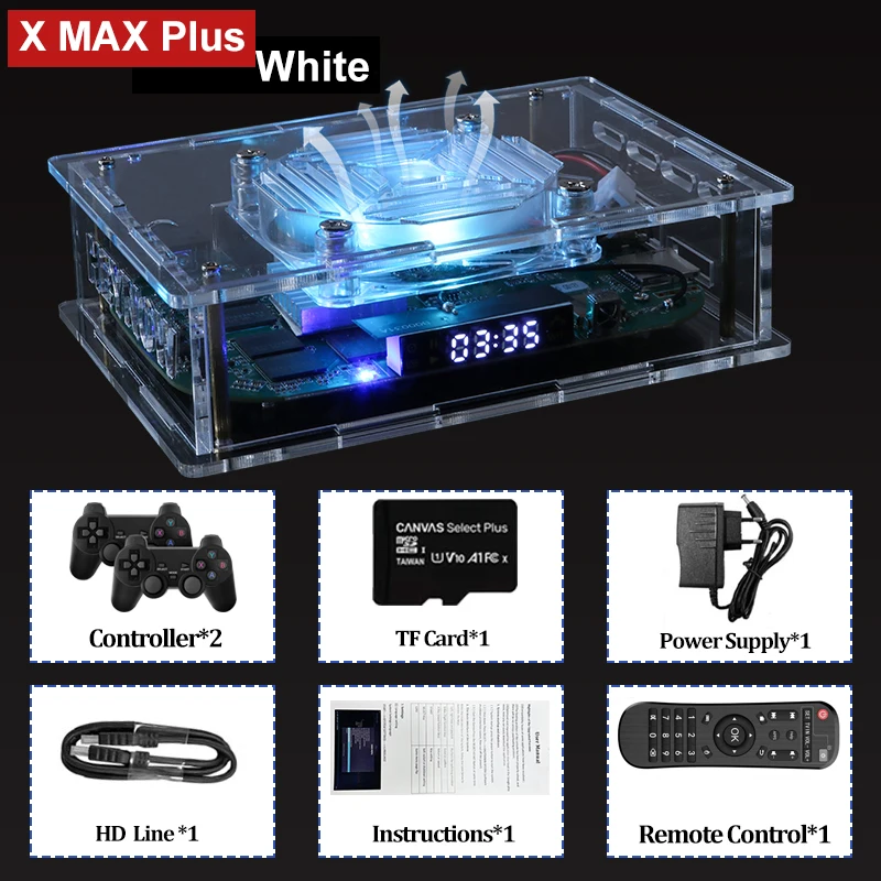 Nintendo Switch SuperConsoleX Max Plus 256GB Black TSINGO Super Console X Max Plus 4K HD WiFi Retro TV Video