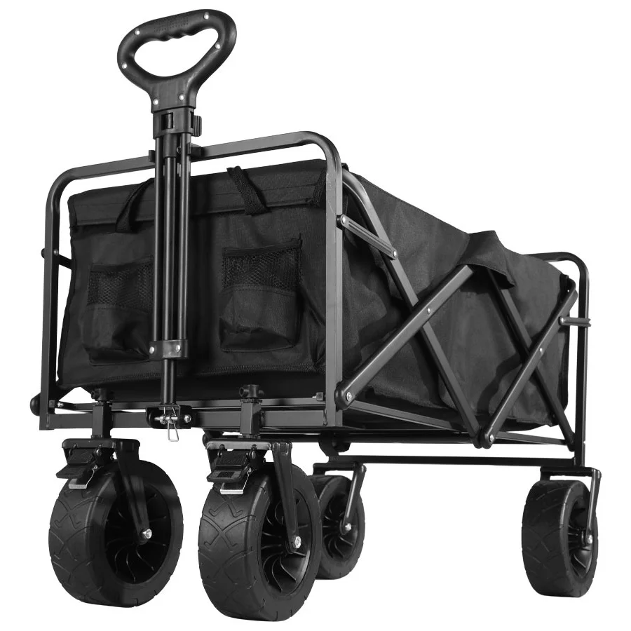 Heavy Duty Outdoor Folding Wagon Cart – Large Capacity & Portable Utility Trolley 1