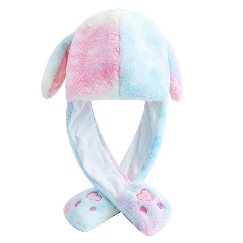 Hot Sale Cute Ear Moving Up Couple Cap Women Girls Funny Hat Rabbits Style Ears Plush Fur Winter Lovely Hat ﻿