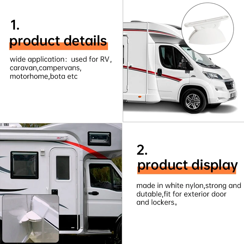 RV anti-collision door fixing buckle hatch stopper half round accessory 5 wheels camping caravan trailer cabin rv door retainer kit magnetic door catch tailgate door holder