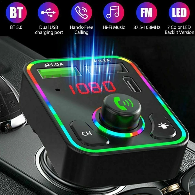 14€31 sur Transmetteur FM Bluetooth 5.0 pour voiture, Écran LED 7