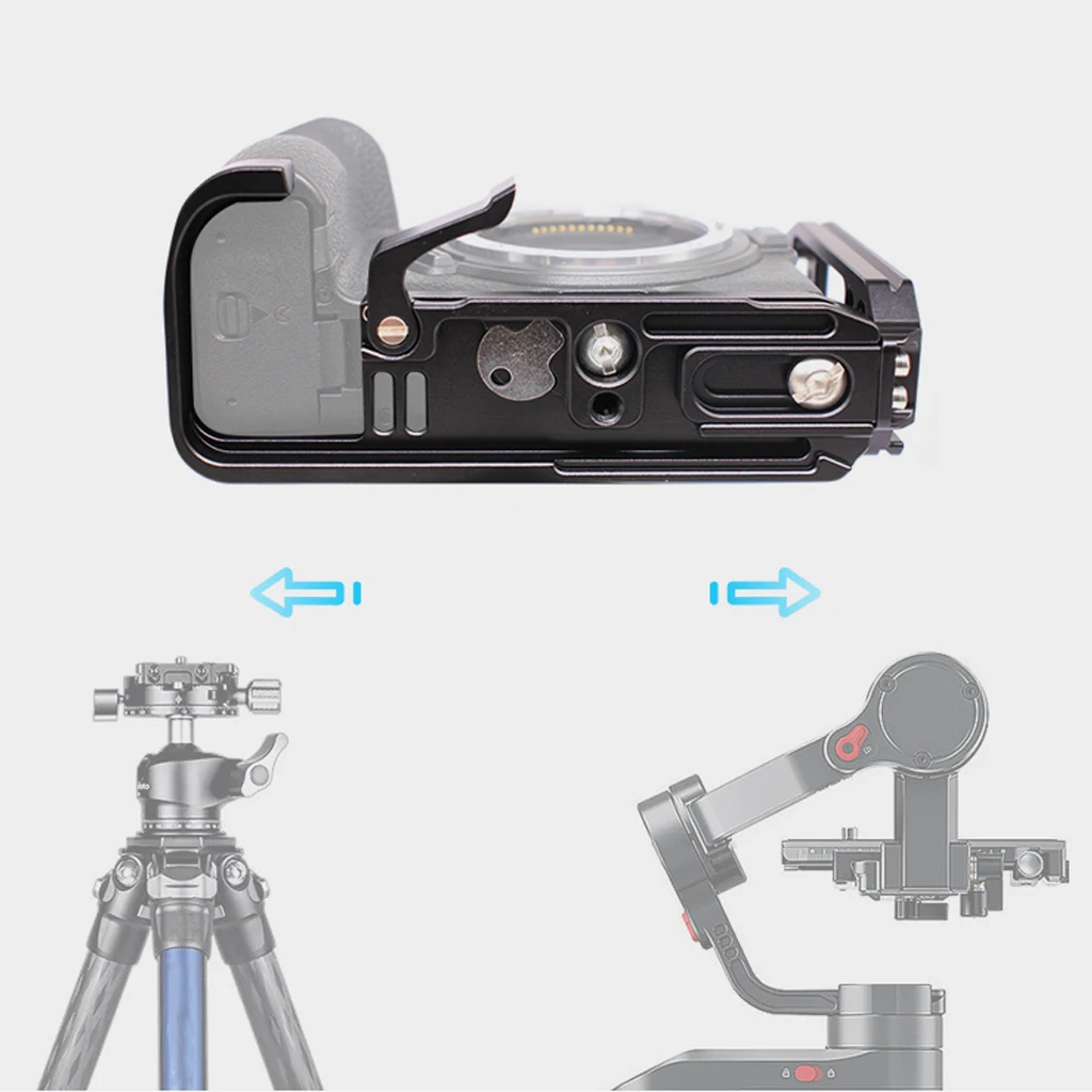 Nikon Z5II Z6III Z5/Z6/Z7/Z6II/Z7II 카메라 삼각대 어댑터 L-플레이트 용 Arca Swiss 수직 L 브래킷 용 퀵 릴리스 플레이트