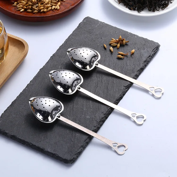 Description Picture 3 of itemTea Strainer Heart Shape Stainless Steel Tea Infuser Locking Spice Tea Ball Strainer Mesh Infuser Strainers Kitchen Accessories