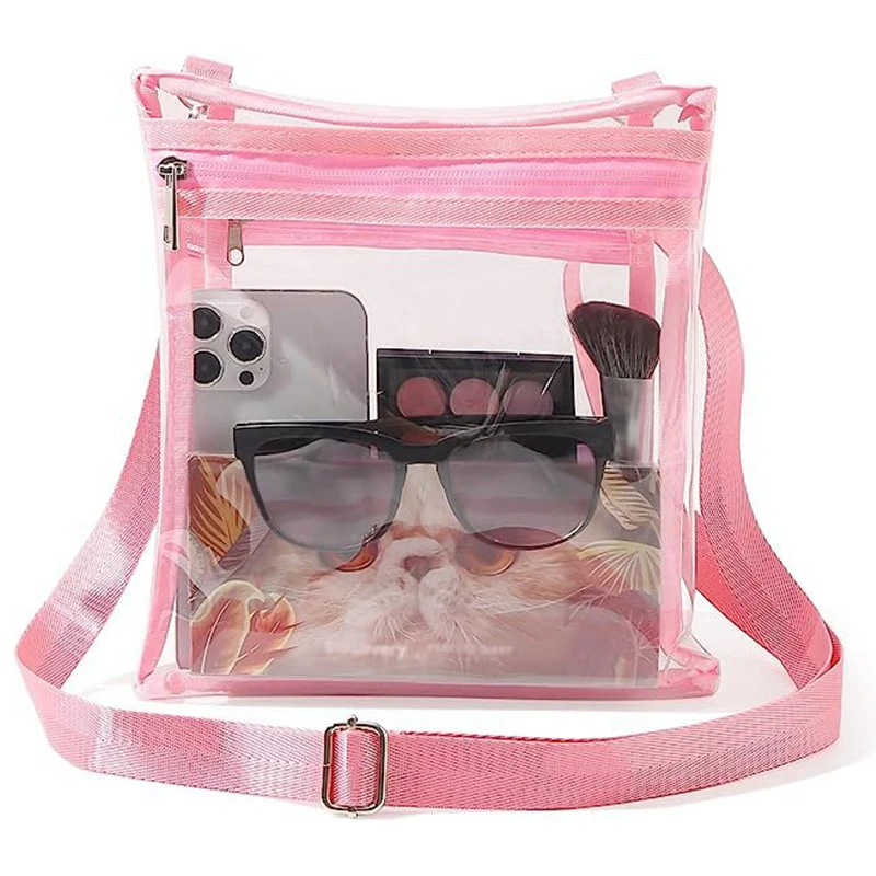 Clear Crossbody Sling Bag – Stadium Approved, Waterproof PVC, Adjustable Strap For Concerts & Events