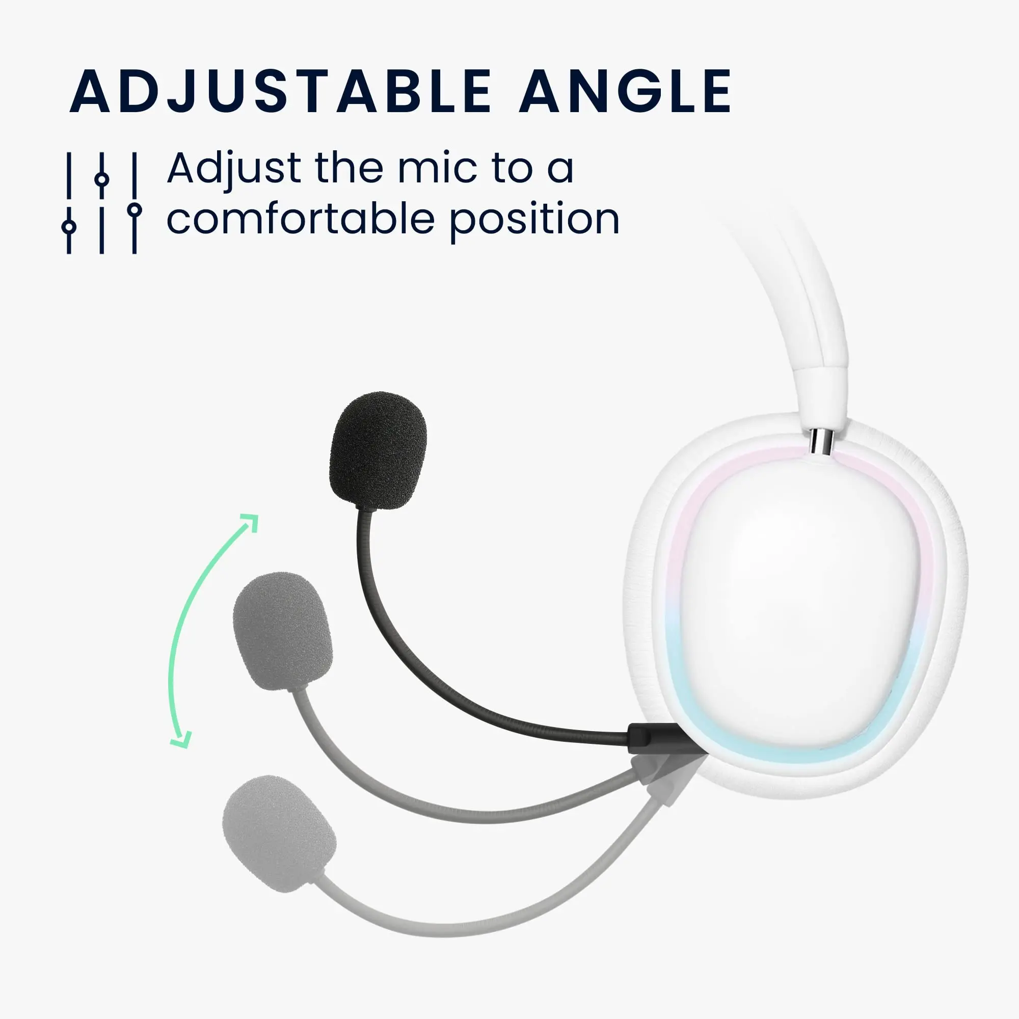 Microphone Compatible with Logitech G735 - Replacement Mic for Gaming Headphones,Detachable Microphone Boom