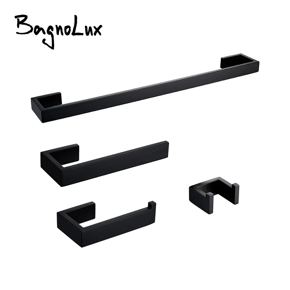 Zestaw sprzętu łazienkowego uchwyty na papier toaletowy matowy czarny wieszak na ręczniki do toaleta wc szczotka ścienna wieszaki haczyki - AliExpress 13