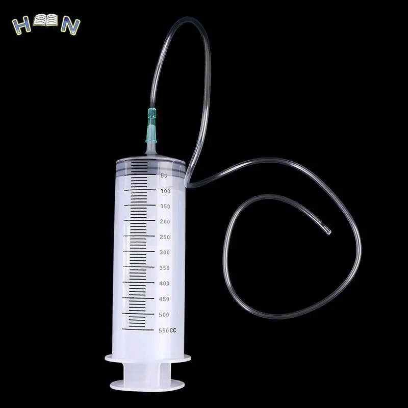 

500ml CC Syringe Injector Clear Plastic Large Disposable Syringe with Hose Tube