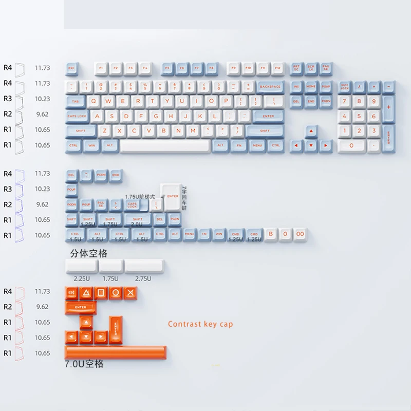 Gmk Double Shot Pbt Keycaps Roma Key Cap Asa Perfil para Cherry mx Switch Gaming Teclado Mecânico 148 Teclas - Imagem 6
