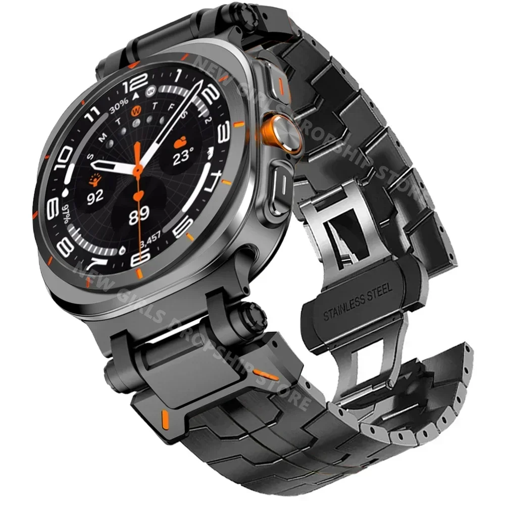 Luxury Stainless Steel Business Watch Band - No Gaps QuickFit Bracelet