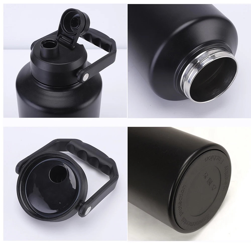 2L rostfritt stål is termosmugg ishink isolerad stor kapacitet termosflaska bil te resa utomhusmuggar_voghion.com