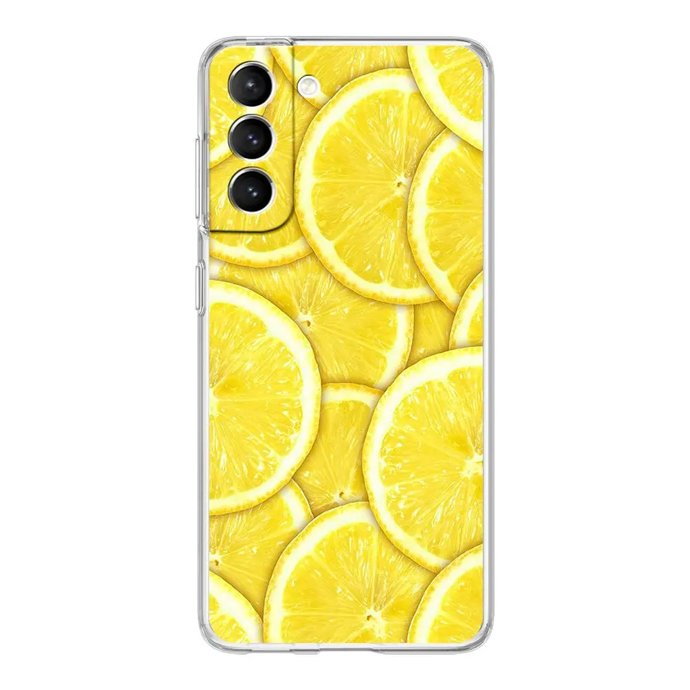 Mediterranean Lemon Clear Silicone Phone Case