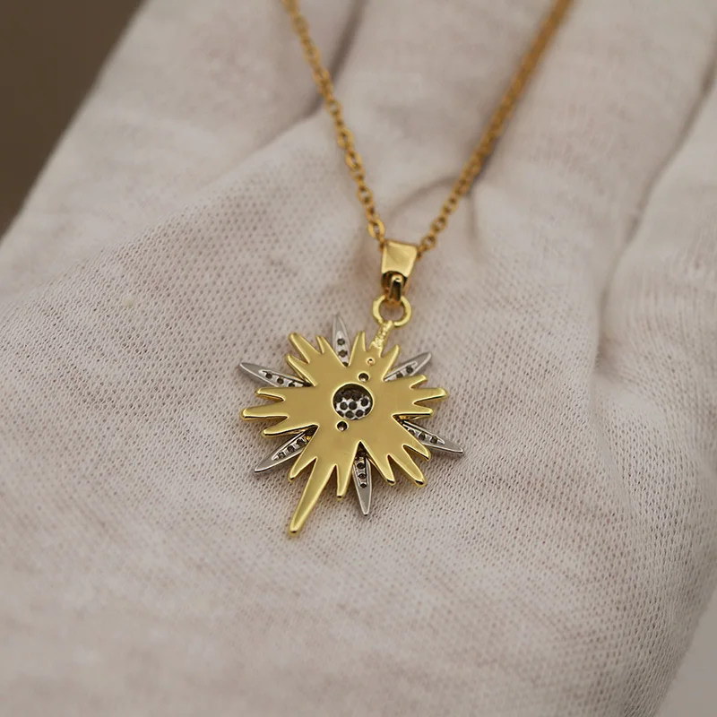 الكلاسيكية مكعب الزركون ستار قلادة القلائد للنساء...