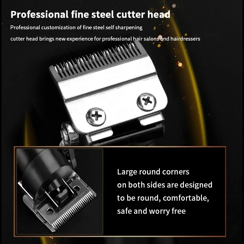 WAIKIL professional hair clipper Men's Electric Hair Trimmer USB Rechargeable Cordless Electric Pusher Hair beard styling tools 2