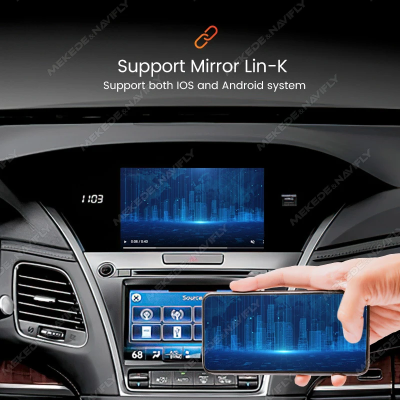 NaviFly OEM ȭ ׷̵    ī÷, ȵ̵ ڵ ڵ ڽ, ACURA TLX-L MDX TLX RLX ̷ Lin-K BT