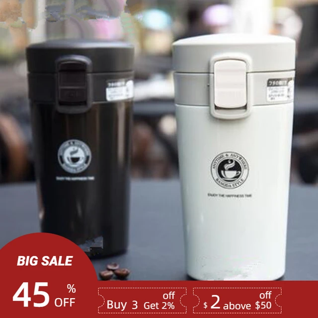 Thermos Bottle For Hot Drinks Travel Tea Flask Double Wall Insulated  tumbler With Handle Vacuum Sealed Coffee Mug Stainless Steel Tumbler Cups