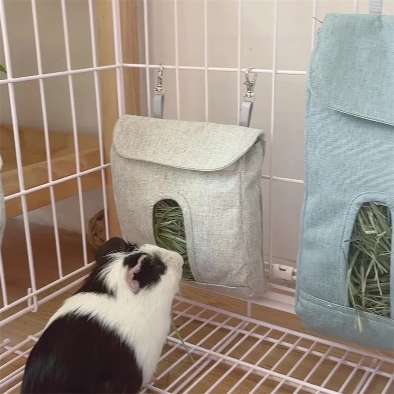 Pet Hay Feeder Hanging Pouch For Rabbit Guinea Pig