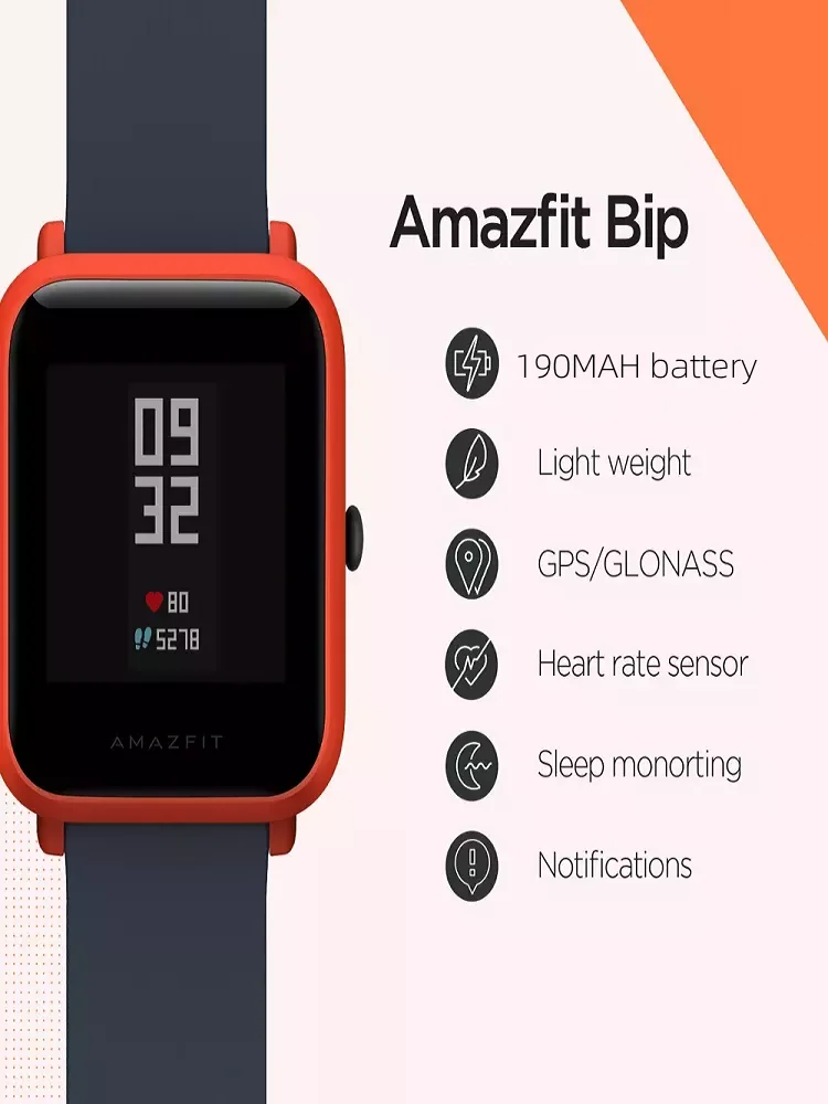 Amazfit Amazfit Bip Onyx, Color negro, GPS + GLONASS, Monitor de ritmo  cardíaco de deporte, recordatorio de llamadas, aplicación ZEPP Life, envío  en 24H| | - AliExpress