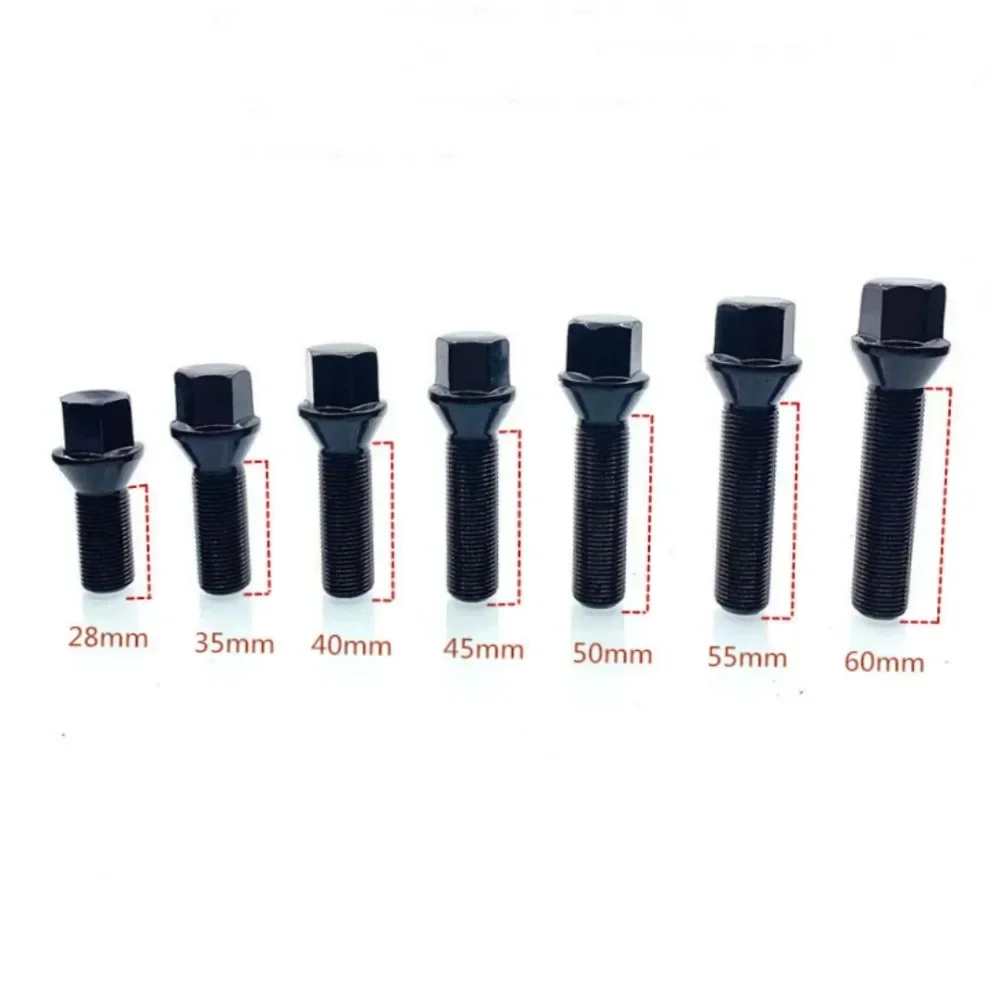 Wheel Lug Bolts M14x1.25 Hex 17mm Cone Seat Thread Length 28/35/40/45/50/55/60mm 1pc