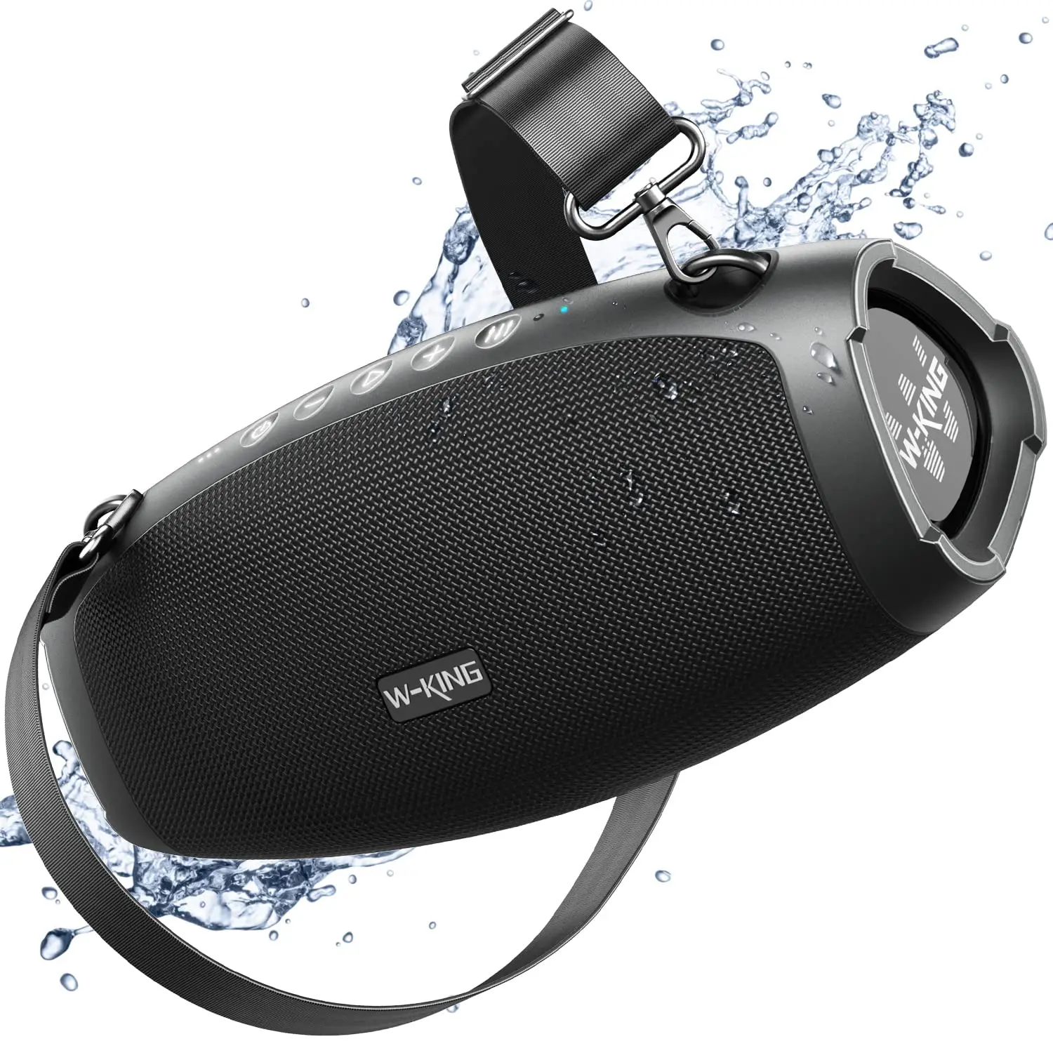 

W-KING Large Output waterproof Portable Bluetooth Speaker with carry handle, with TWS function