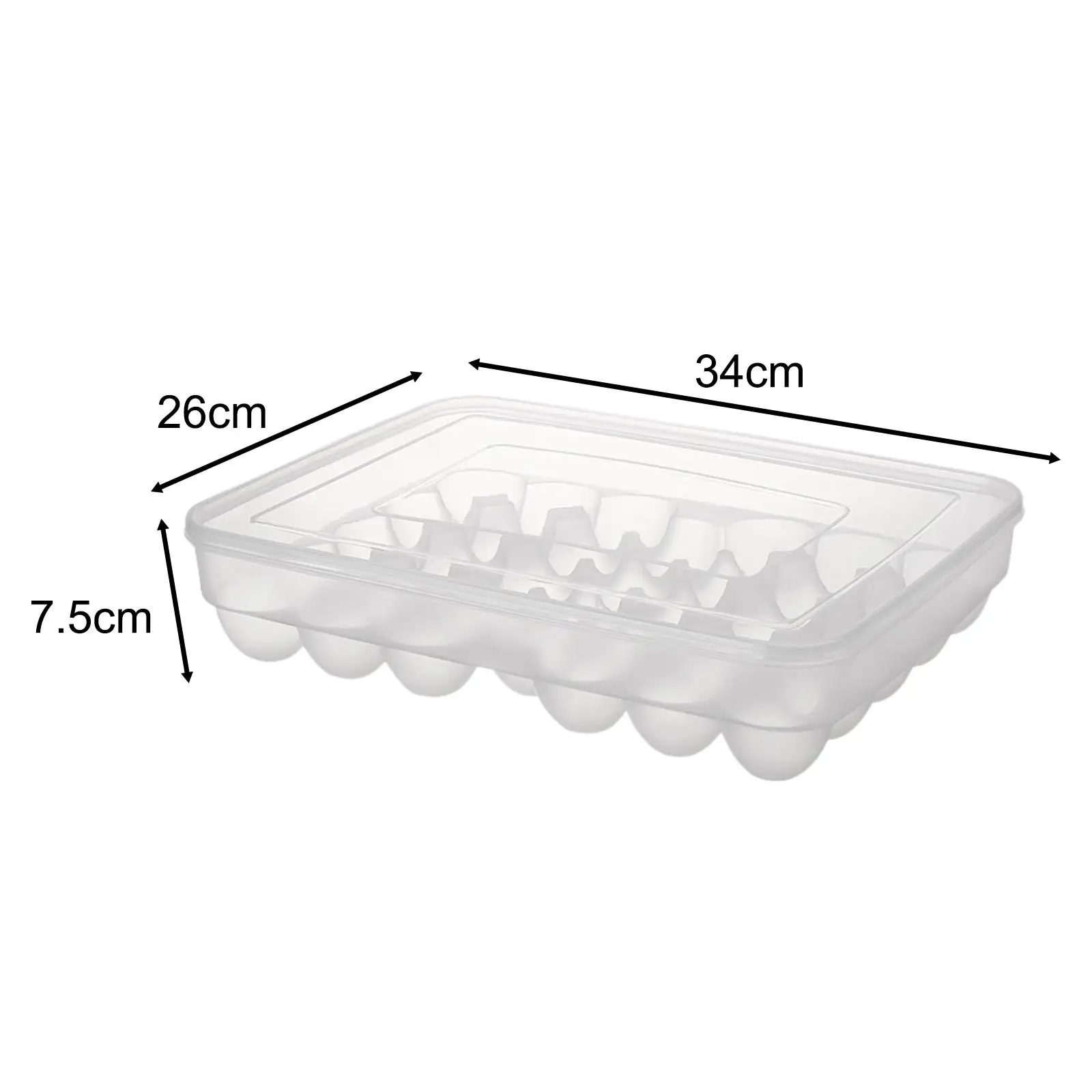 Egg Container With Cover Kitchen Storag 34 Grid Egg Drawer Fridge Egg Tray Kitchen Countertop Anti-Fall Egg Storage Box 6
