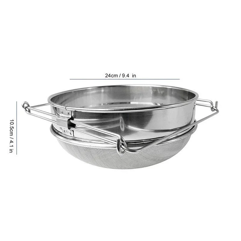 Honey Container Apiary Equipment Beekeeping Honey Strainer Stainless Steel Double Sieve Beekeeping Equipment Filter Kit