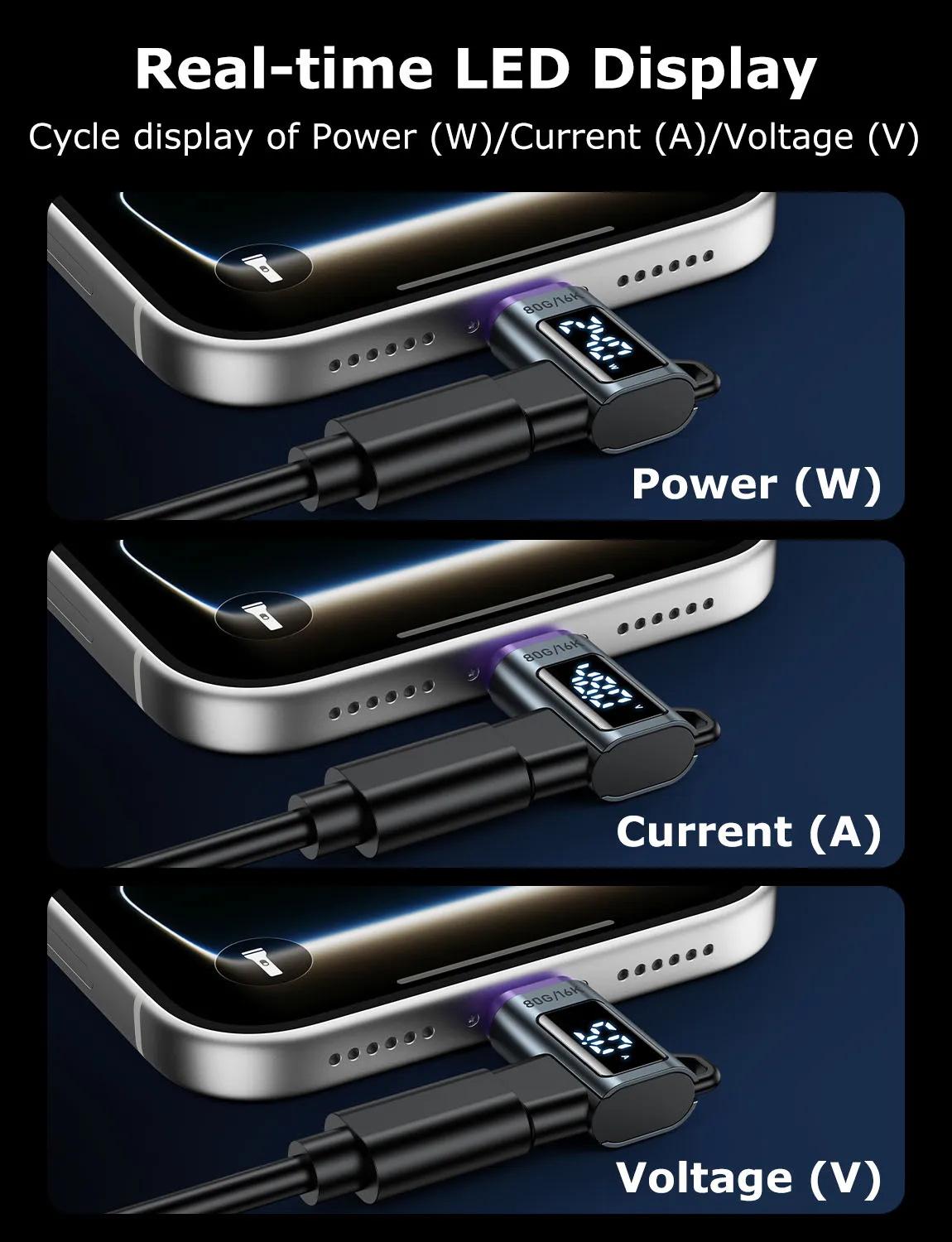 AUFU 24핀 USB C 마그네틱 어댑터 240W USB C-타입 C OTG 커넥터 디지털 디스플레이 어댑터 80Gbps 16K 맥북 프로 삼성용
