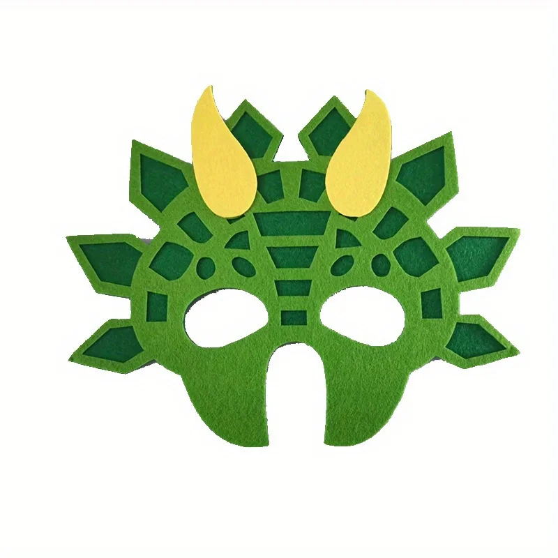 12 Pcs Dinosaur Masks Party Supplie Felt and Elastic-Dinosaur Party Decorations with Masks Different Types Great Idea